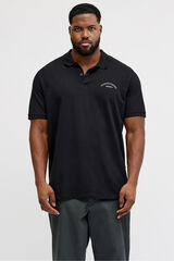 Jack & Jones PLUS Basic short sleeve polo shirt black