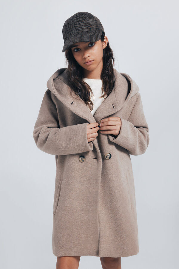 Springfield Kids Sobretudo de tecido trespassado para menina cru