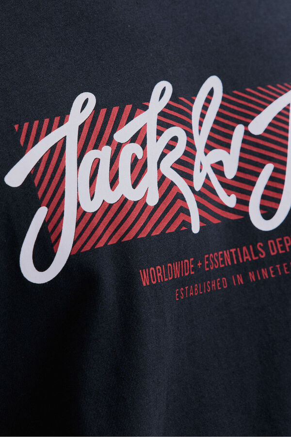 Jack & Jones PLUS T-shirt com logo frontal azul