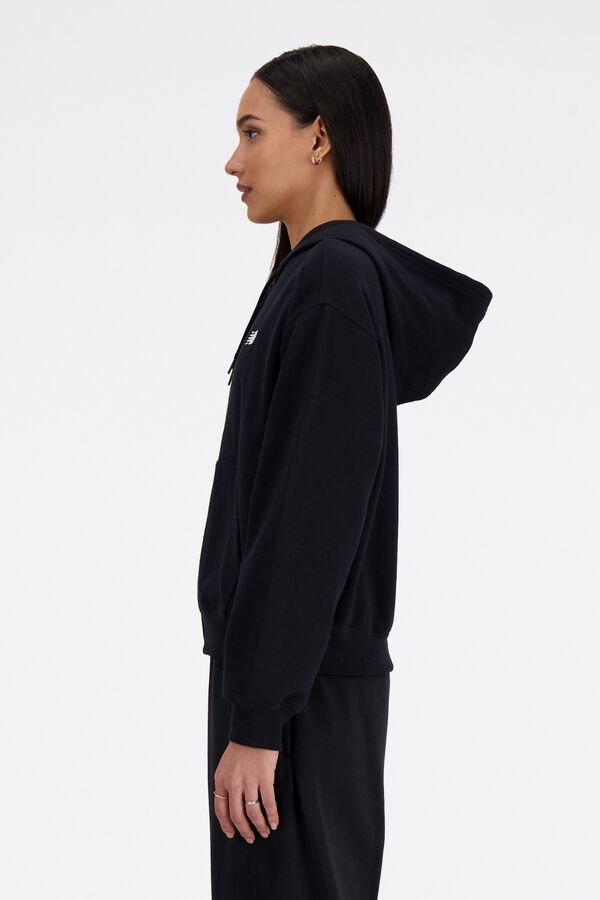 New Balance Sweatshirt com fecho-&eacute;clair Essentials preto