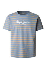 Pepe Jeans Striped Eggo Short Sleeve T-shirt blue