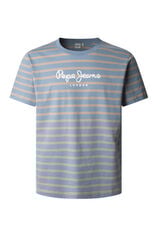 Pepe Jeans Camiseta Manga Curta Eggo Listrada azul
