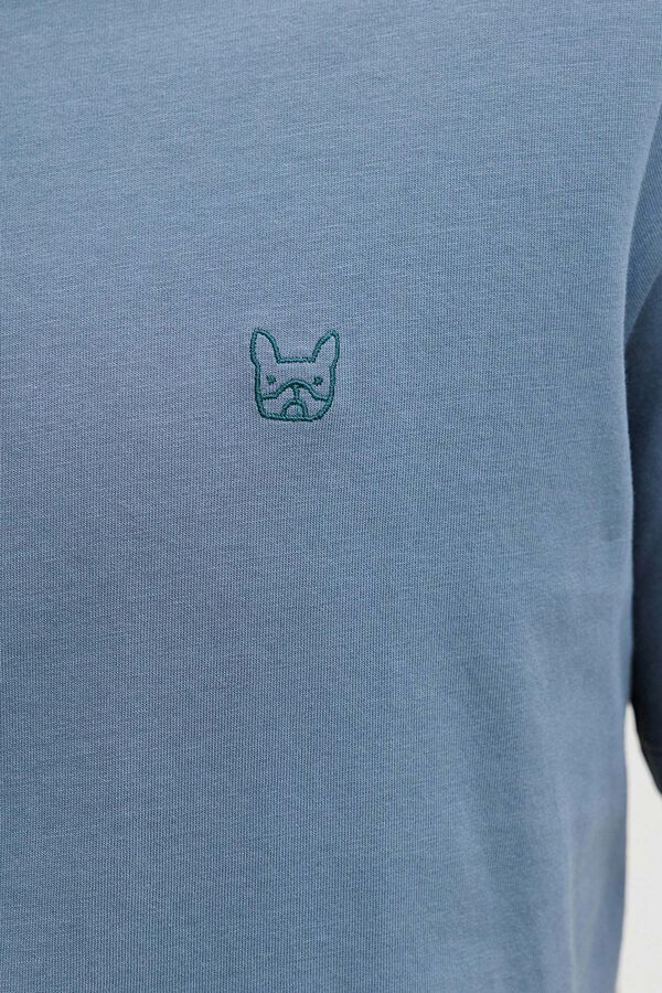 Jack & Jones T-shirt slim fit em algod&atilde;o com logo &iacute;cone cinzento