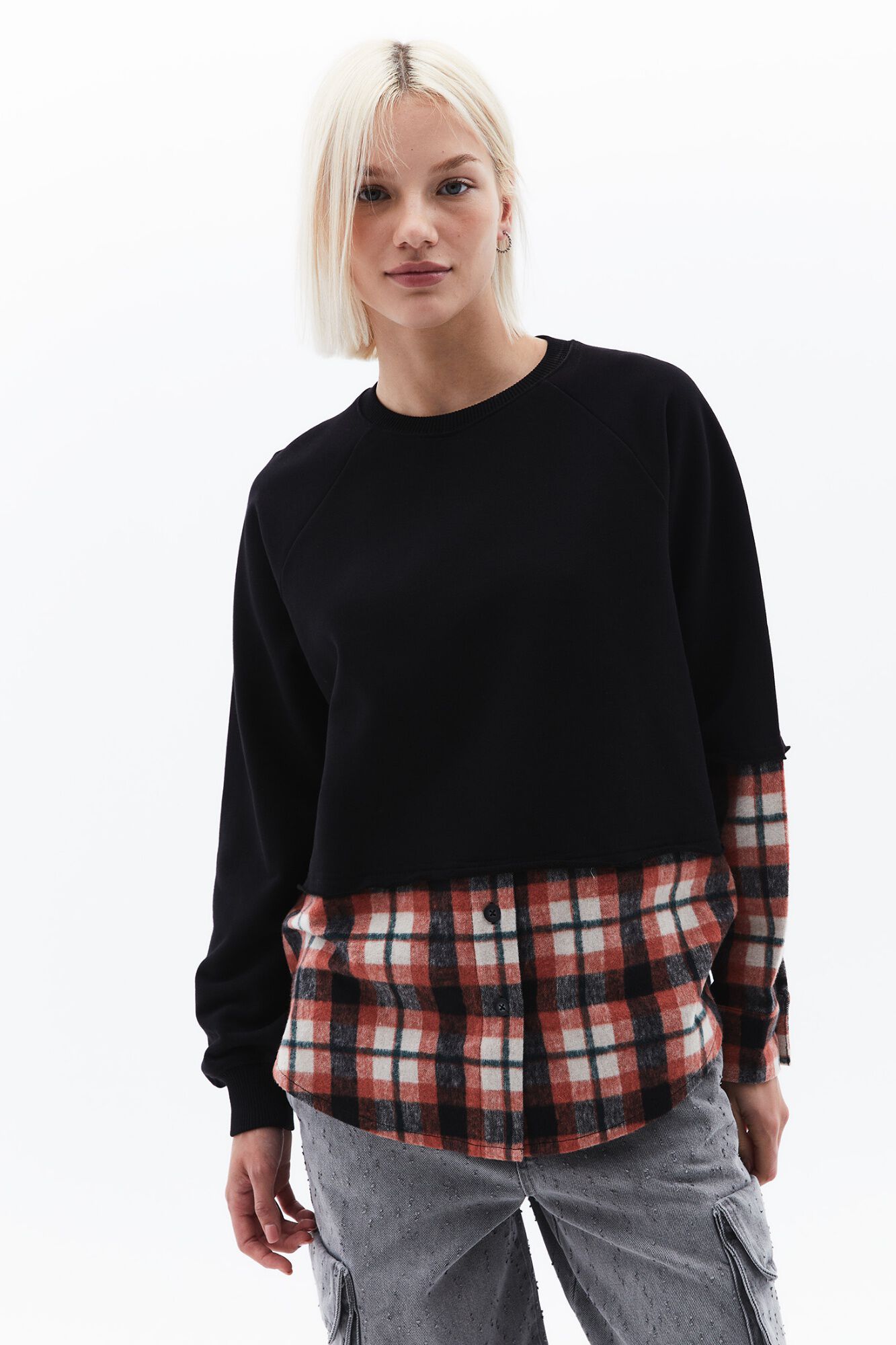 Oxxo Sweatshirt efeito camisa