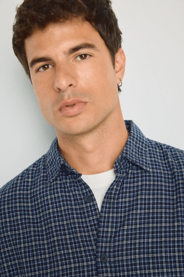 Jack & Jones Camisa aos quadrados azul