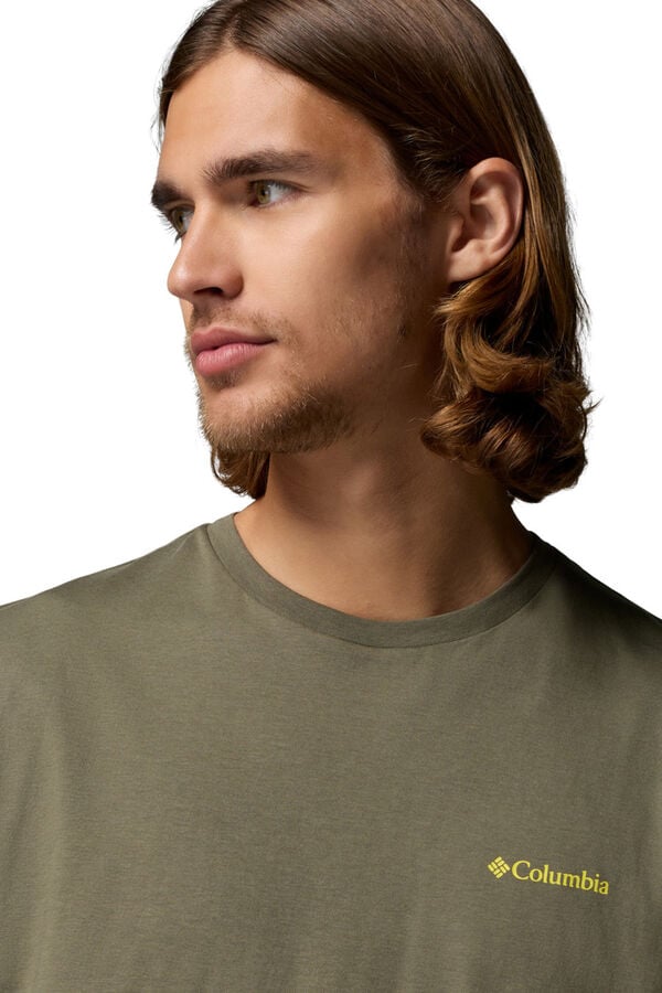 Columbia T-shirt com estampado de natureza nas costas Caqui escuro