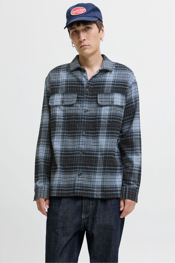 Jack & Jones Sobrecamisa xadrez cinzento