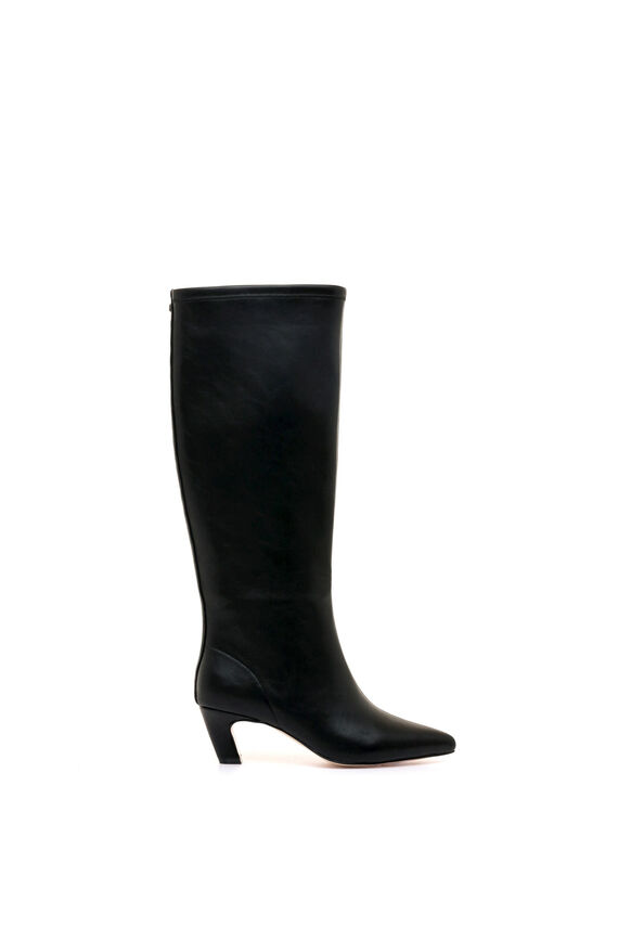 Botas de caña alta con tacón fino y cremallera
