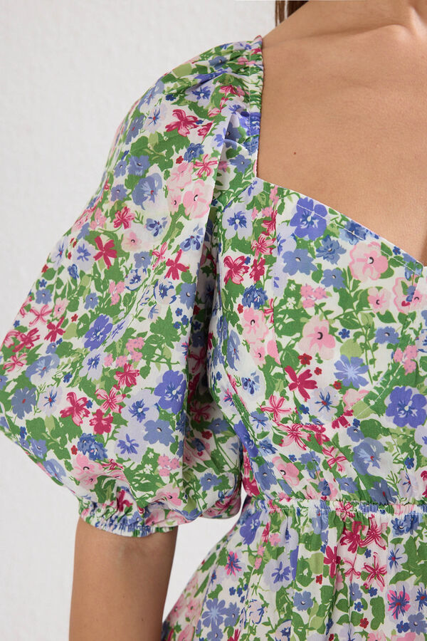 Trendyol Vestido mini com la&ccedil;o branco