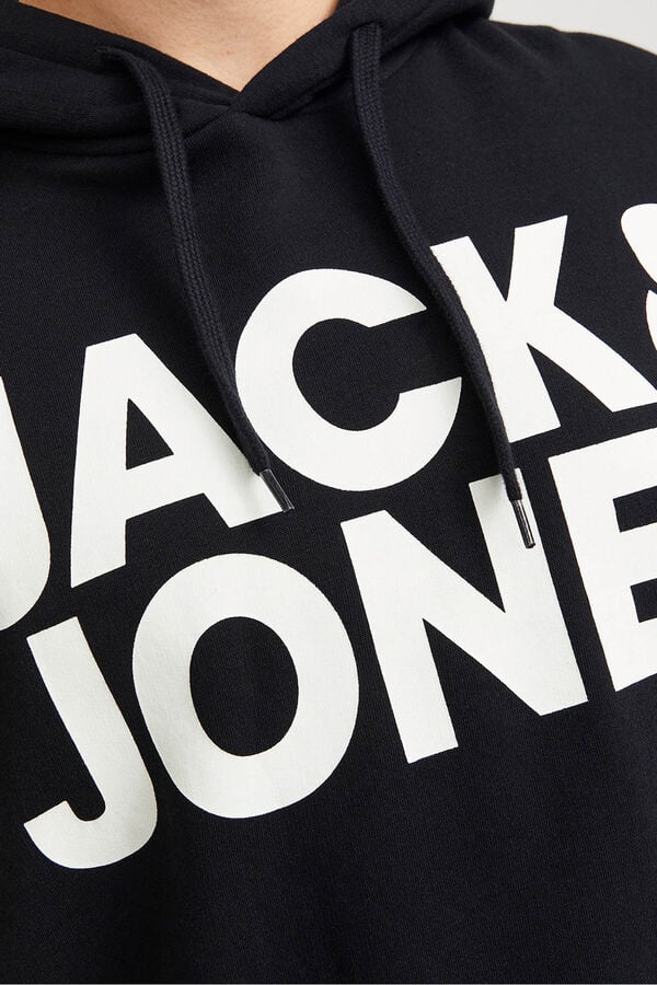 Jack & Jones PLUS Sweatshirt logo grande preto