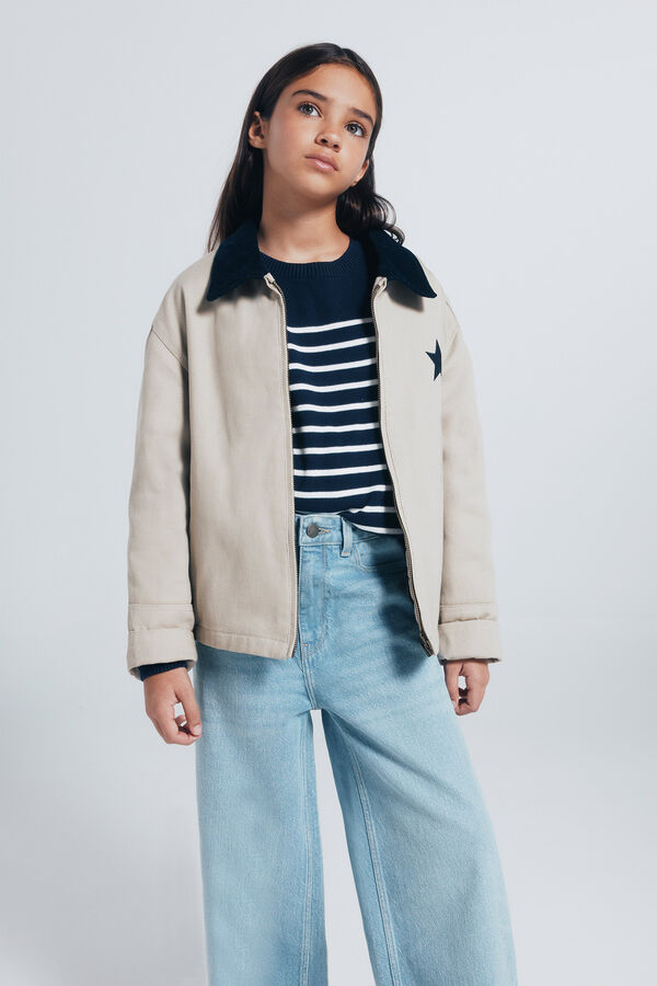 Springfield Kids denim jeans culotte para meninas azul