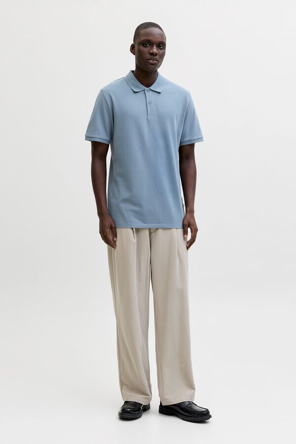 Jack & Jones Polo regular fit em malha cinzento