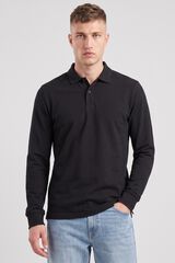 Jack & Jones Polo de manga comprida preto