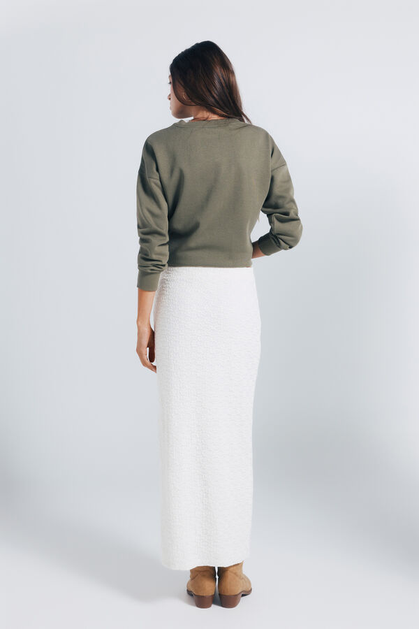 Springfield Saia midi de crochet branco
