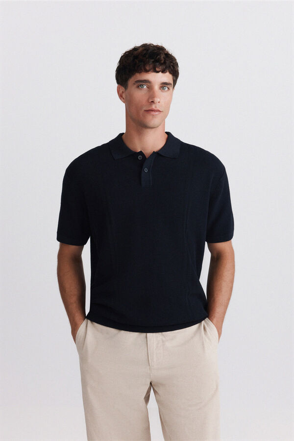 Springfield Polo b&aacute;sico com estrutura azul