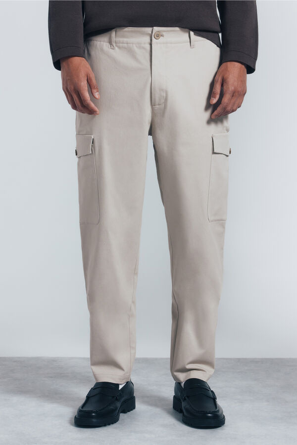 Springfield Calça calça slim fit cru
