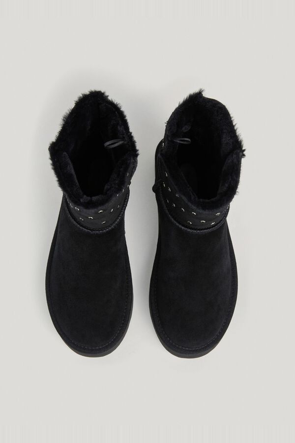 Pepe Jeans Botas de ante con plataforma joya negro
