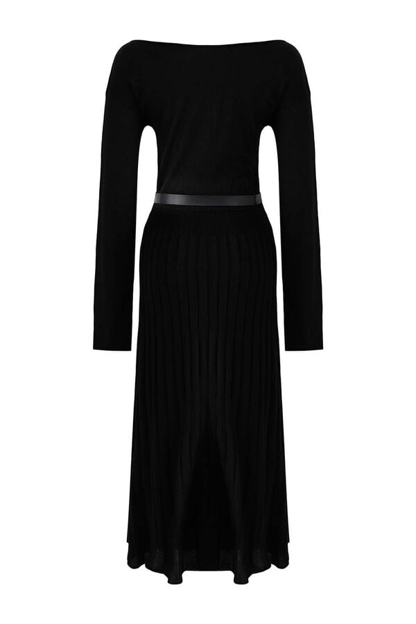 Trendyol Vestido comprido de malha preto