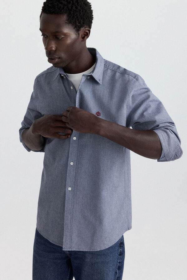 Springfield Camisa oxford azul