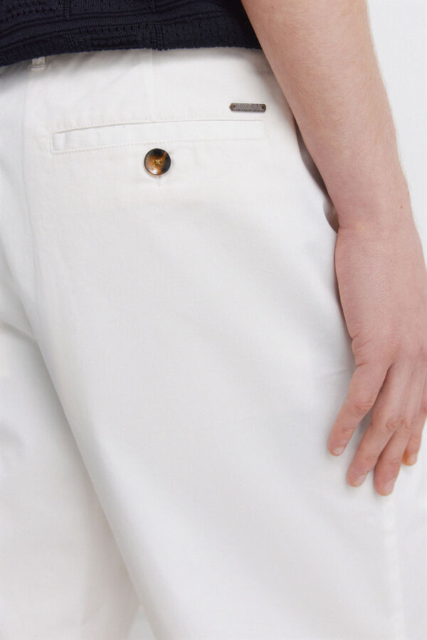 Springfield Bermudas de algod&atilde;o relaxed fit bege