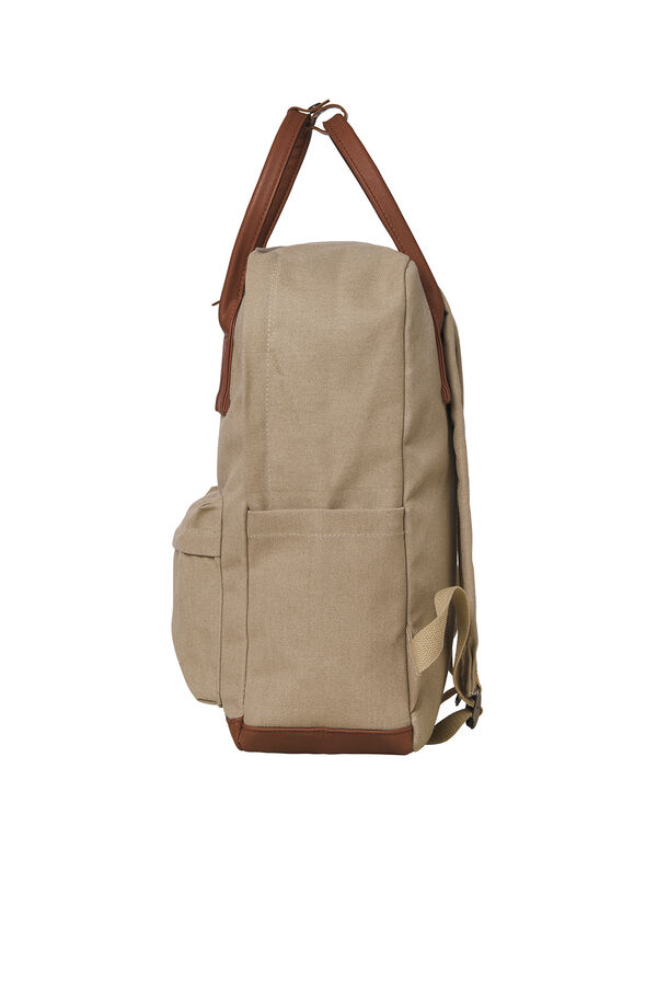 Jack & Jones Mochila b&aacute;sica de lona bege