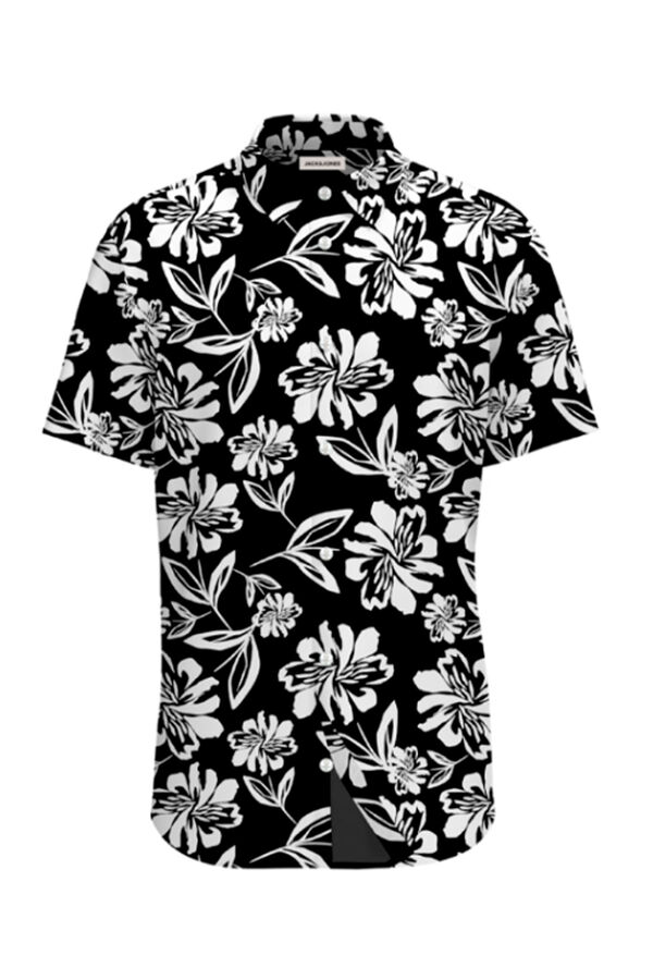 Jack & Jones Camisa regular fit estampada preto