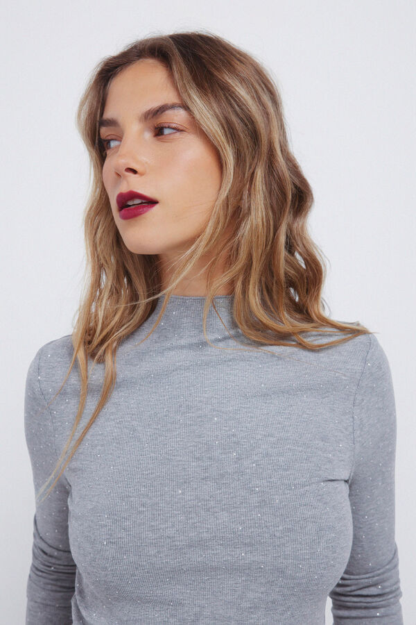 Springfield T-shirt com strass cinzento