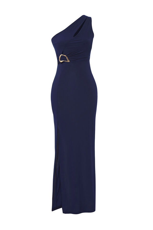 Trendyol Vestido com abertura na perna azul