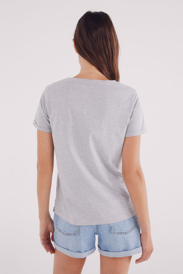 Springfield Camiseta gráfica gris