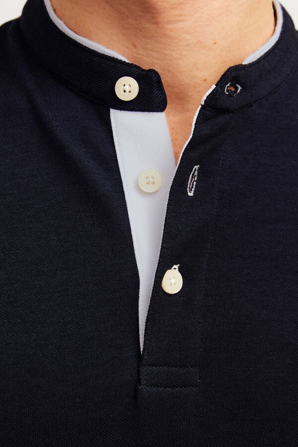 Jack & Jones Polo slim fit em algod&atilde;o azul
