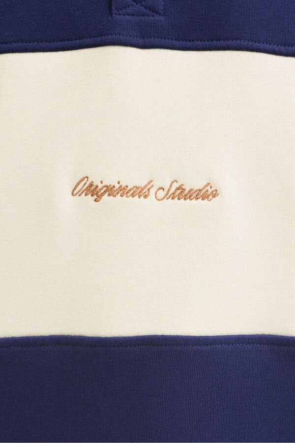 Jack & Jones Sweatshirt polo com listras azul