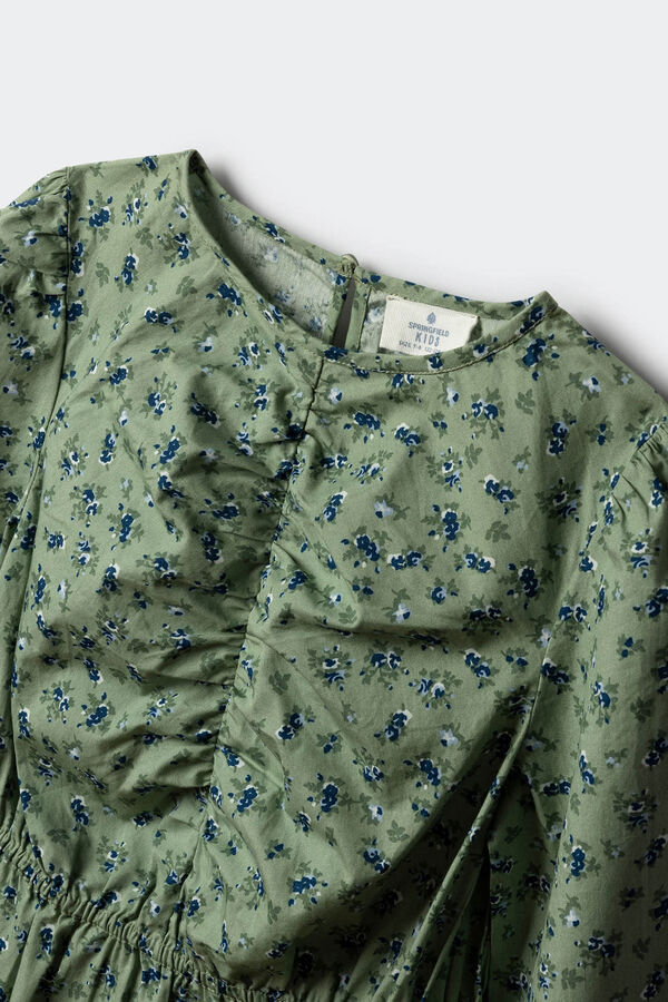 Springfield Kids Vestido flores menina verde