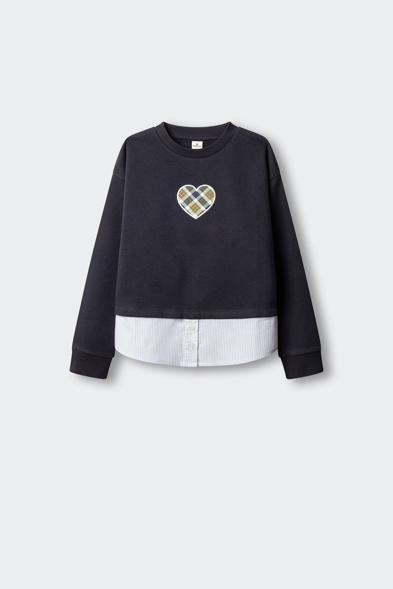 Springfield Kids Sweatshirt bimaterial cora&ccedil;&atilde;o menina