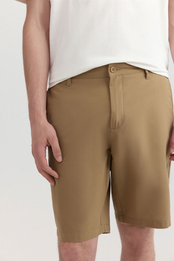Springfield Bermuda t&eacute;cnica wide & relaxed fit camel