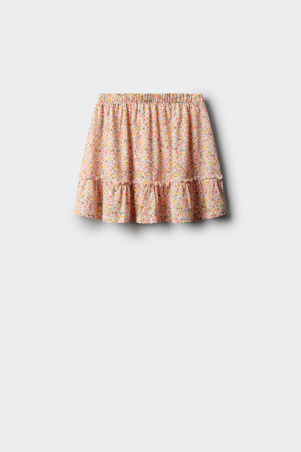 Springfield Kids Saia de flores para menina bege