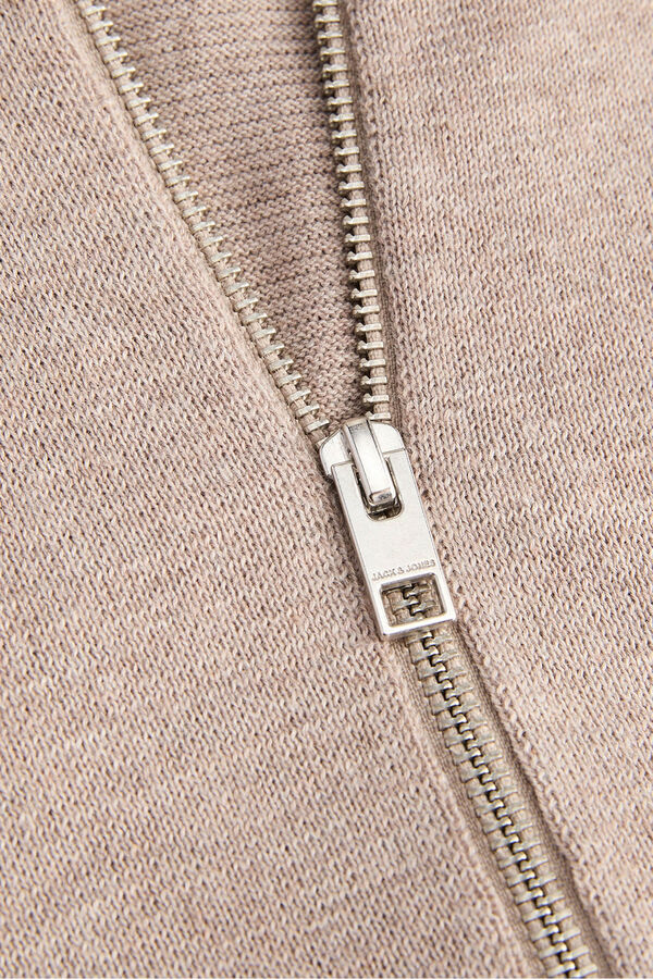 Jack & Jones Casaco de malha b&aacute;sico cru