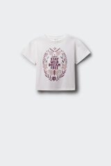 Springfield Kids Camiseta manga curta para menina Stay Wild bege