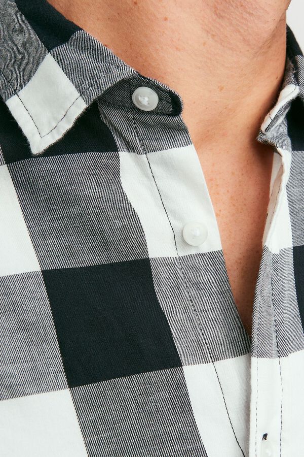 Jack & Jones Camisa slim aos quadrados branco