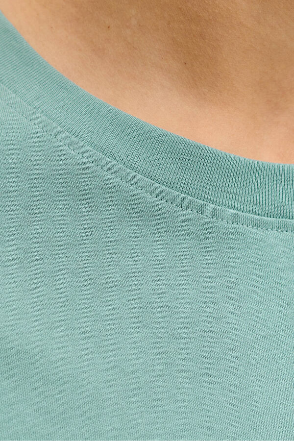 Jack & Jones Camiseta b&aacute;sica com logo azul