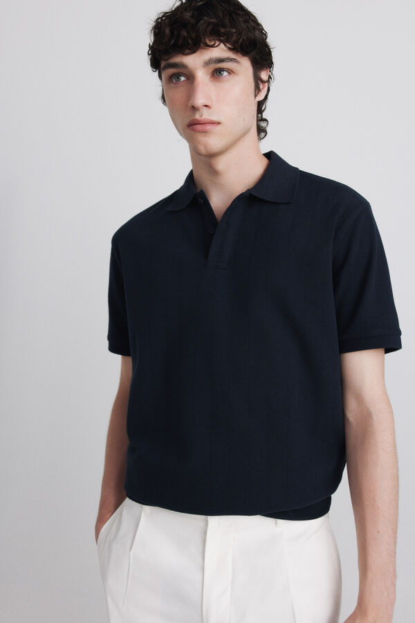 Springfield Polo em estrutura regular fit azul