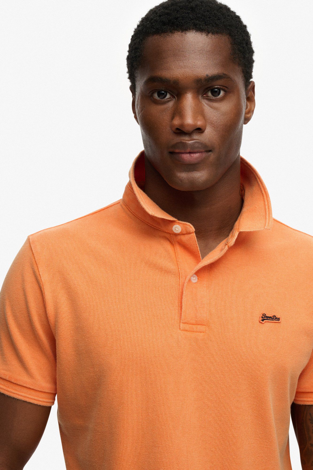 Superdry Polo manga curta b&aacute;sico em piqu&eacute;