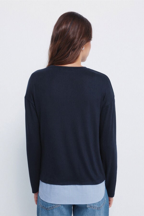 Springfield T-shirt combinada azul