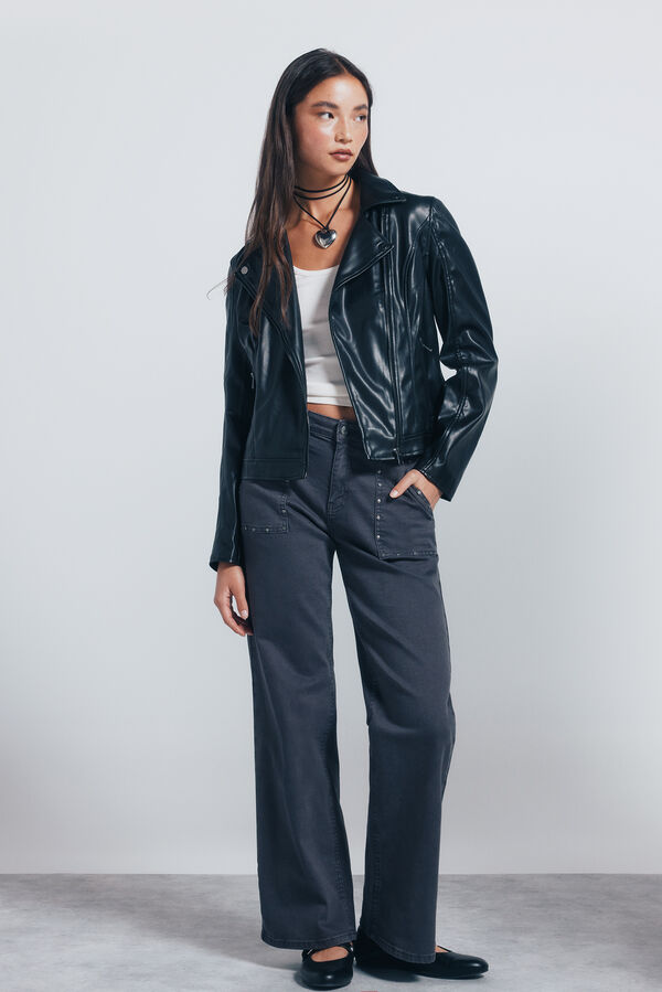 Springfield Blusão motard  preto