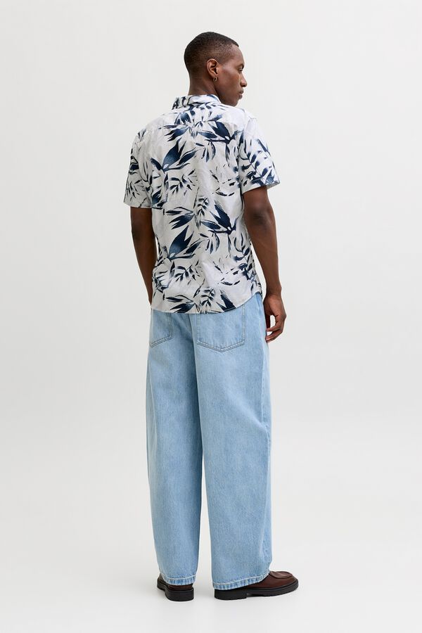 Jack & Jones Camisa regular fit estampada branco