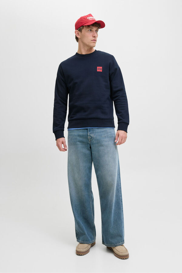 Jack & Jones Sweatshirt com logo contrastante azul