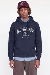 Jack & Jones Sweatshirt relaxed com capuz azul