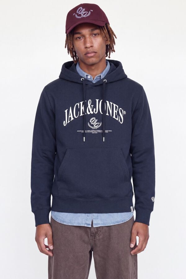 Jack & Jones Sweatshirt relaxed com capuz azul