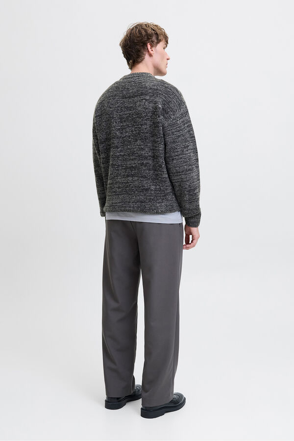 Jack & Jones Camisola básico de malha cinzento