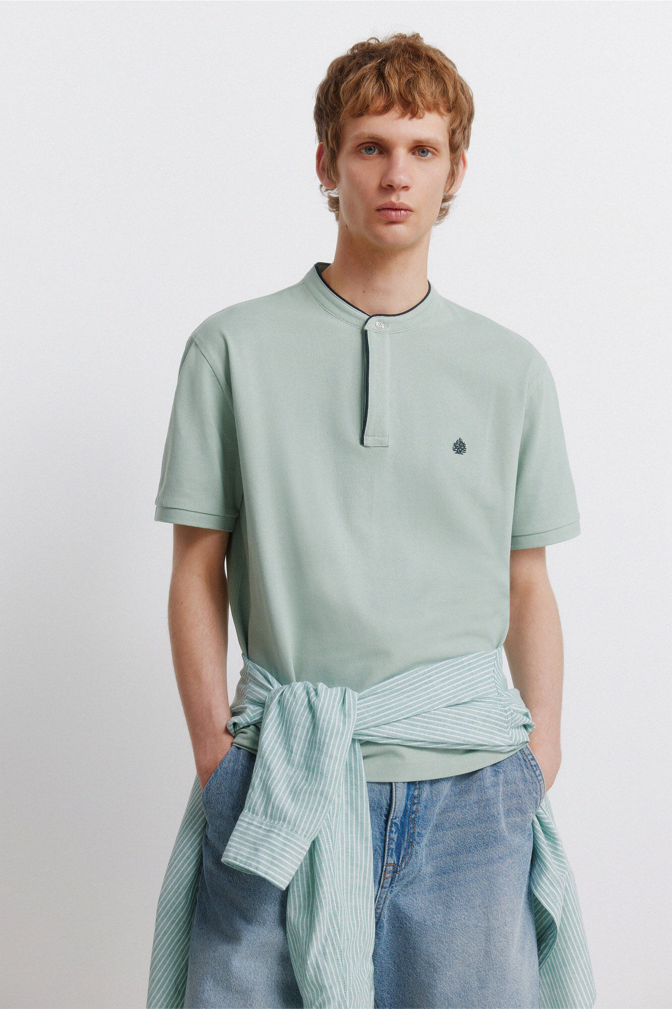 Springfield Polo em piqu&eacute; gola mao slim fit