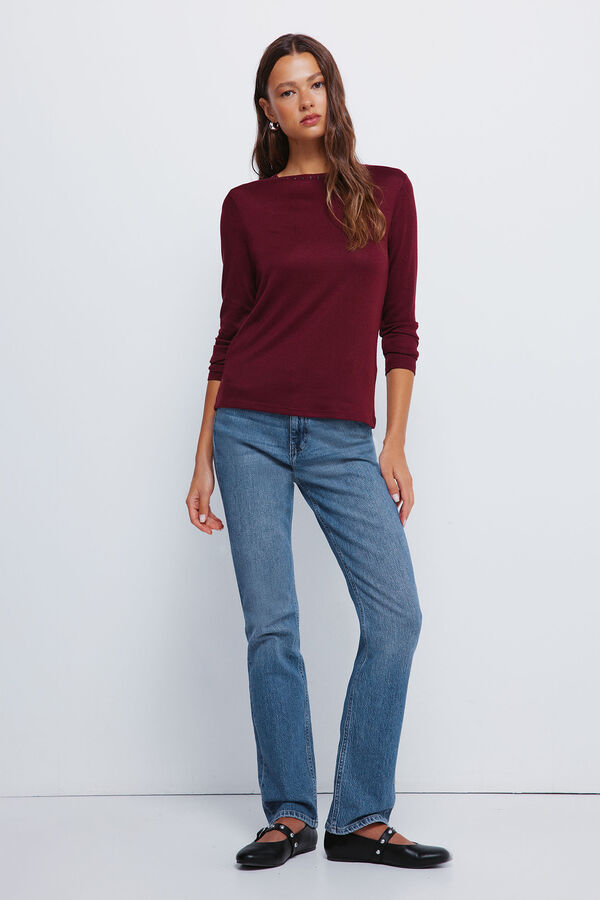 Springfield T-shirt com gola estampado